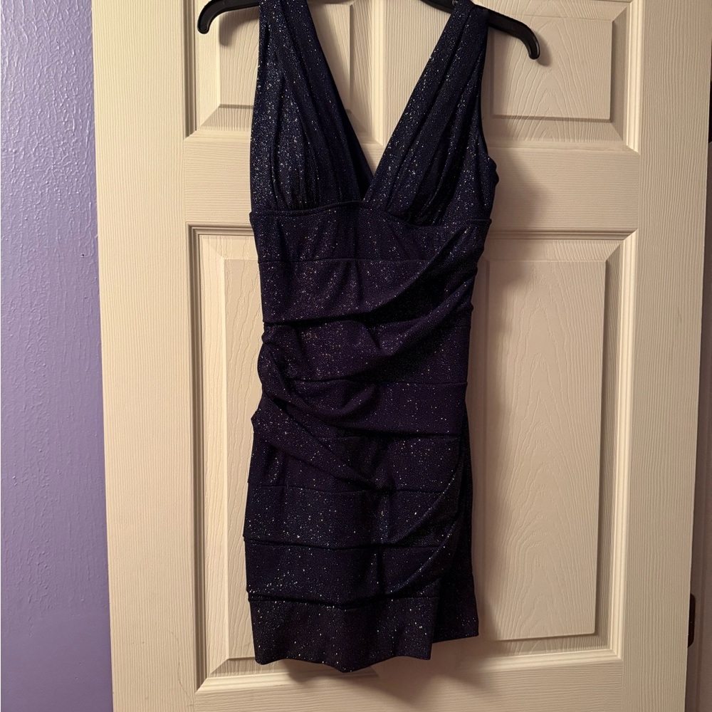 Deb Sparkling Navy Mini Dress
